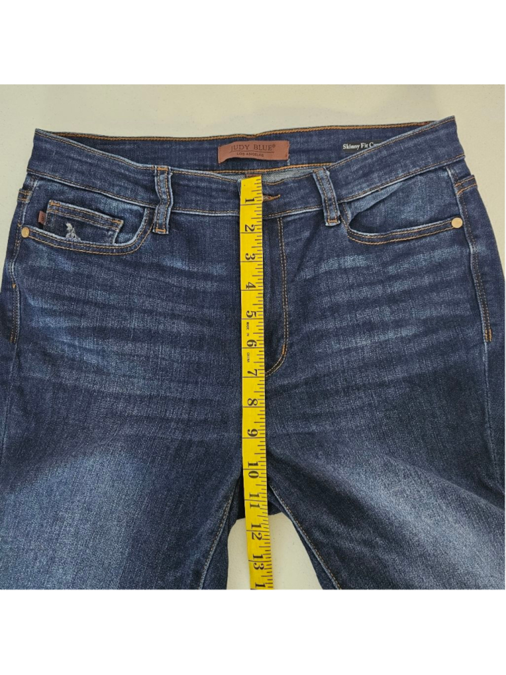 Judy Blue Blue Skinny Fit Capri Jeans 30 Dark Wash Stretchy - Picture 13 of 15
